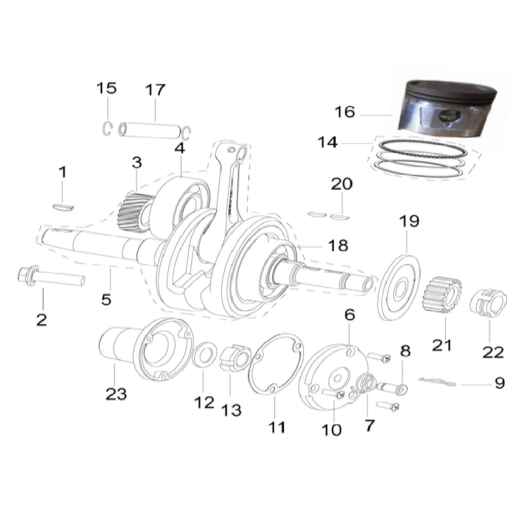 KUBA SUPERLIGHT 125 KRANK DİŞLİSİ #KM 74329